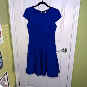 Formal Navy Blue Midi Dress
